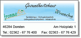 Orthopädie- & Rehatechnik Gesundheitshaus Fromme & Frosche