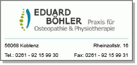 Praxis für Physiotherapie Osteopathie und Physiotherapie