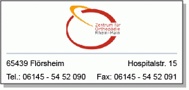 Praxis für Orthopädie Zentrum für Orthopädie Rhein Main