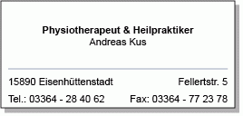 Praxis für Physiotherapie