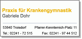 Praxis für Physiotherapie Gabriele Dohr