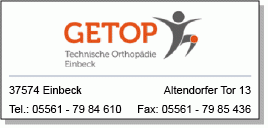 Orthopädie- & Rehatechnik GETOP Technische Orthopädie