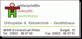 Orthopädie- & Rehatechnik, Sanitätshaus Hendricks