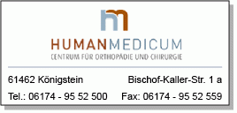 Praxis für Orthopädie Human Medicum