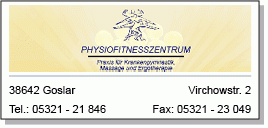 Praxis für Physiotherapie . Physiofitnesszentrum