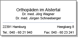 Praxis für Orthopädie Orthopäden im Alstertal