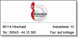Praxis für Physiotherapie Pro Balance