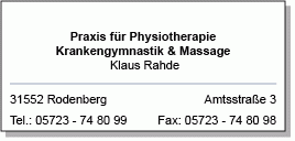 Praxis für Physiotherapie .