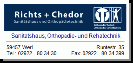 Orthopädietechnik und Sanitätshaus Richts + Chedor