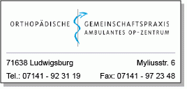 Praxis für Orthopädie Dr. Weil, Dr. Huber, Dr. Schilling