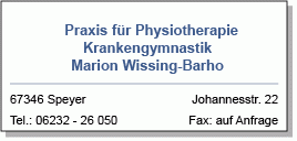Praxis für Physiotherapie Physiotherapie – Krankengymnastik