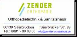 Orthopädie- & Rehatechnik Zender Orthopädie