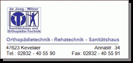 Orthopädietechnik & Sanitätshaus Sanitätshaus de Jong