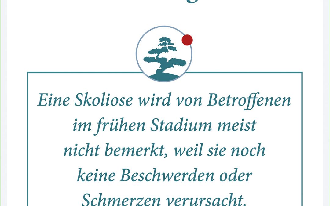 Eine Skoliose wird von Betroffenen im frühen Stadium meist nicht bemerkt, …